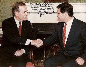 Bob Rovner with President George H.W. Bush