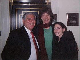 With Mick Jagger